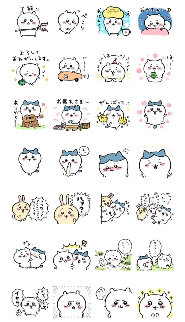 LINEスタンプちいかわスタンプ一覧画面