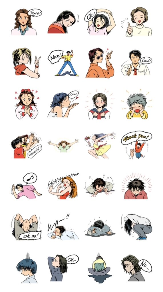 LINEスタンプ人々5（英語・無声編）スタンプ一覧画面